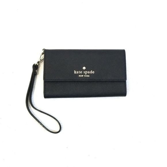 Kate Spade New York Cedar Street Leather Tri-fold Wallet Wristlet Phone Case - Picture 1 of 6